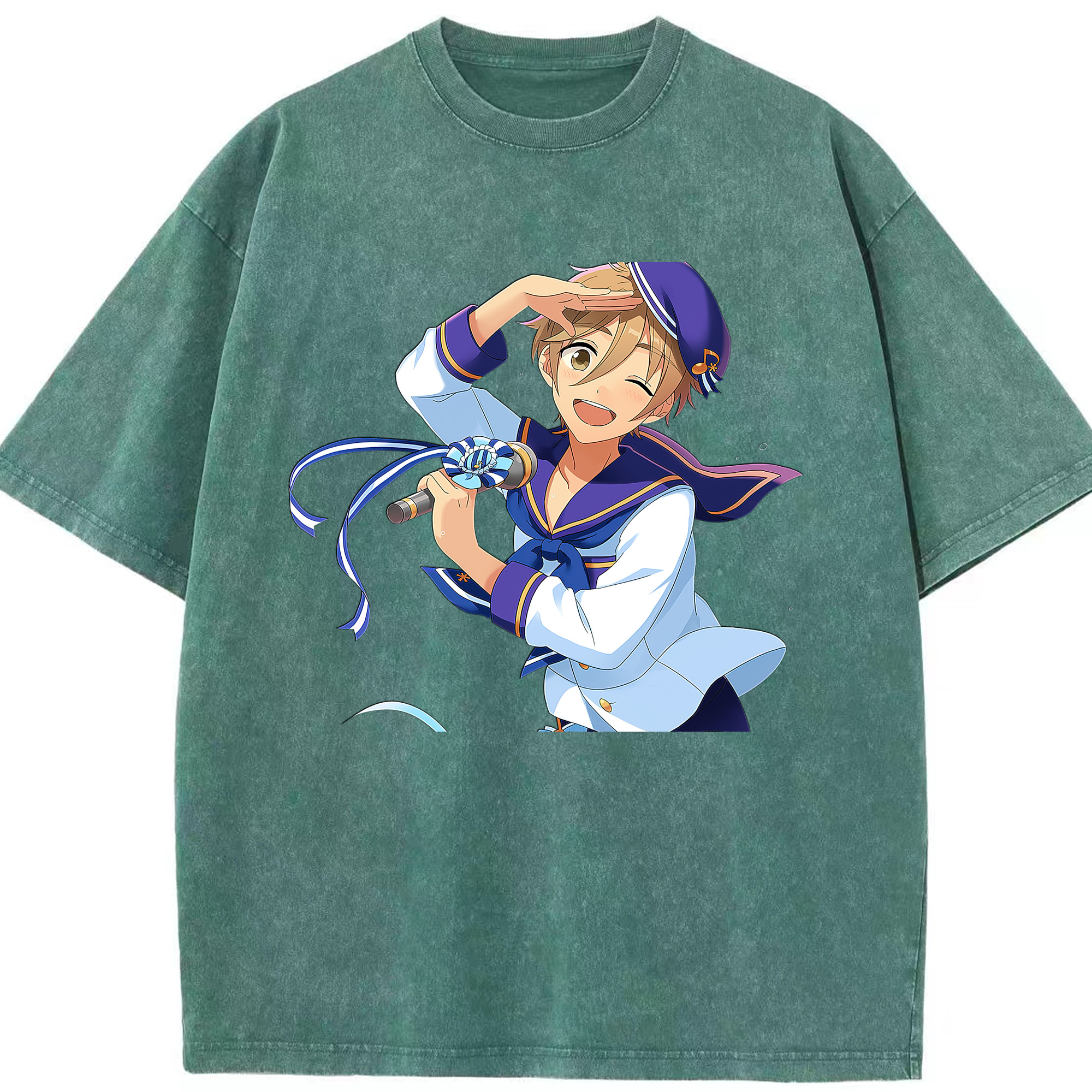 （画像用） あんさんぶるスターズ! Ensemble Stars 綿100% ヴィンテージ風 半袖Tシャツ（フロントプリント）